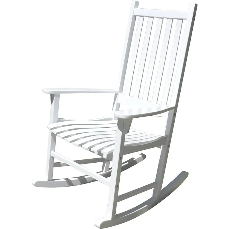 

Merry Garden - White Porch Rocker/Rocking Chair Acacia Wood rocking chair chairs outdoor bench garden chair