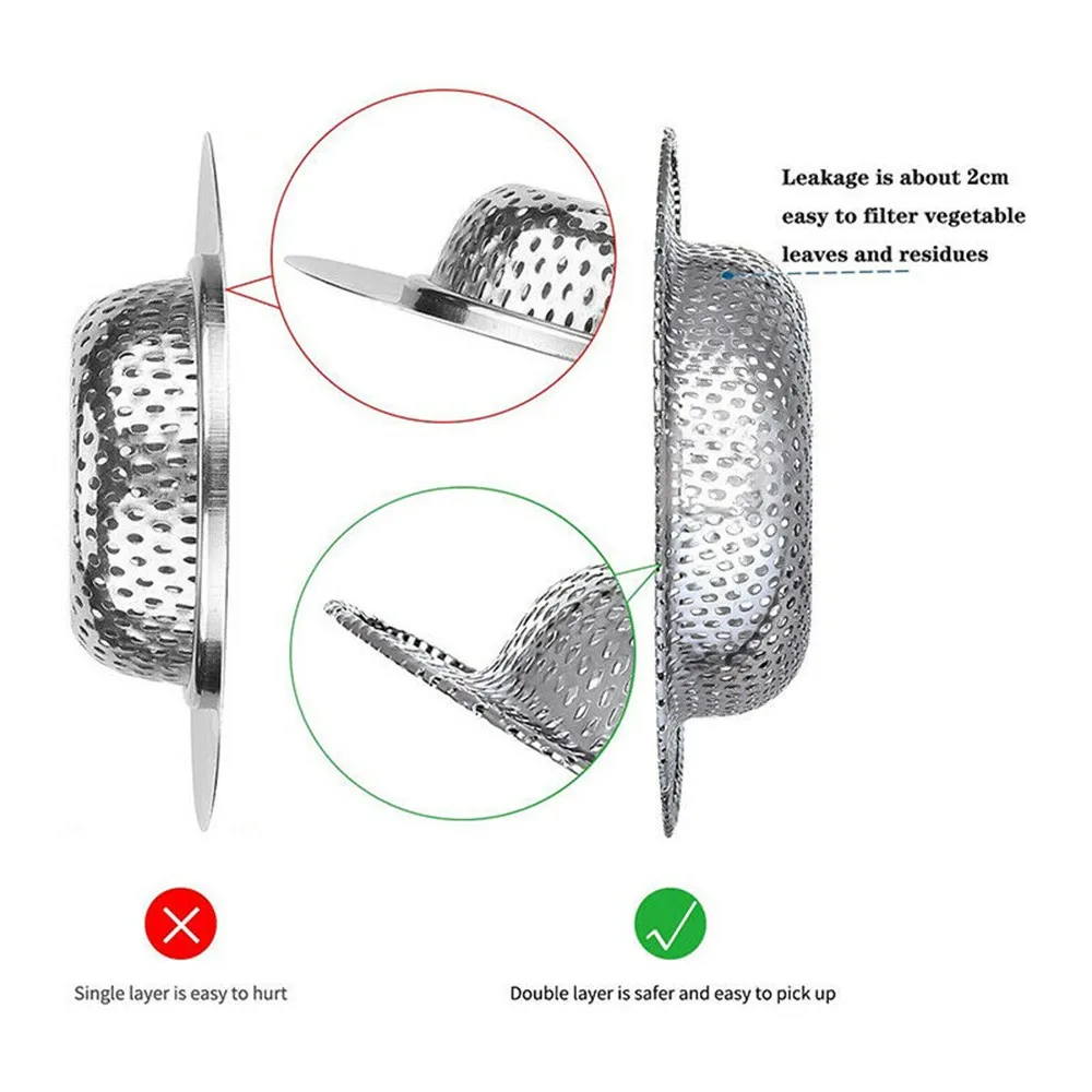Kitchen Sink Filter Kitchen Water Sink Filter Sink Mesh Strainer Kitchen Tool Stainless Steel Bathroom Floor Drain Cover Shower Hair Catche Stopper