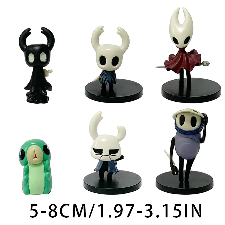 6-Piece Hollow Knight Action Figure Set with Knight, Hornet, and