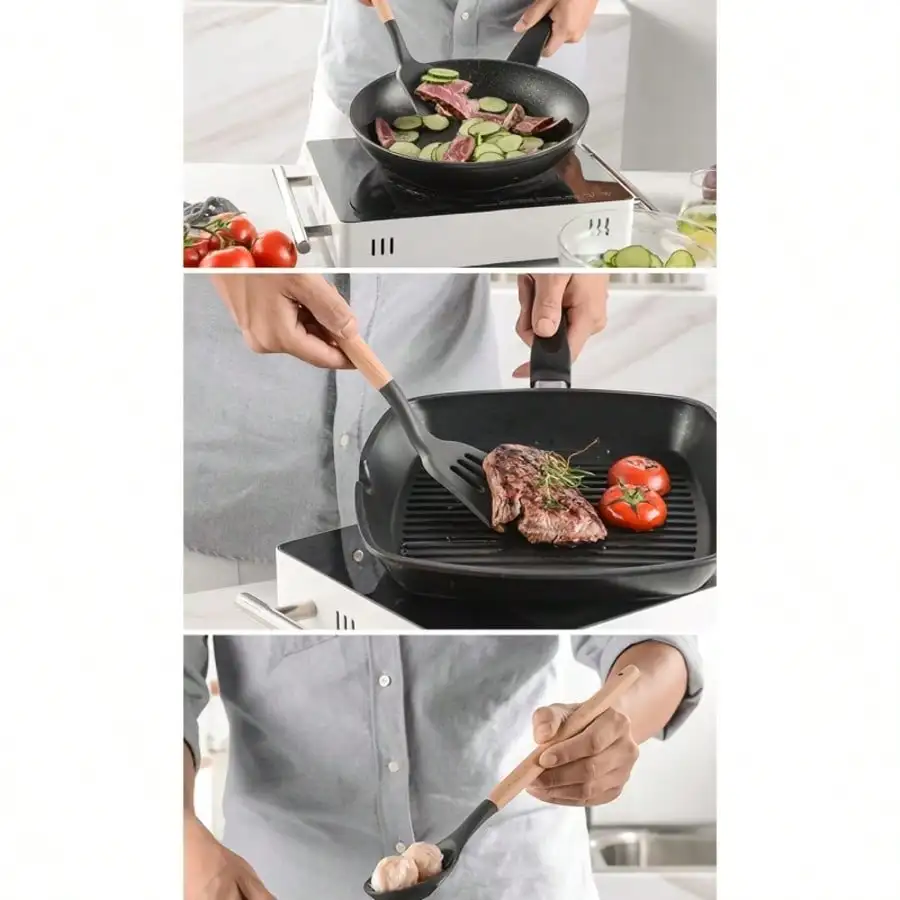 12pcs Spatula Set, Non-Stick Spatula, Heat Resistant Spatula, Home Kitchenware Set, Sealing — view 6