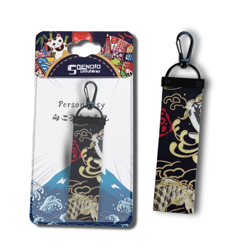 JDM Japanese Style Key Chain Ukiyo-e Key Ring Zinc Alloy