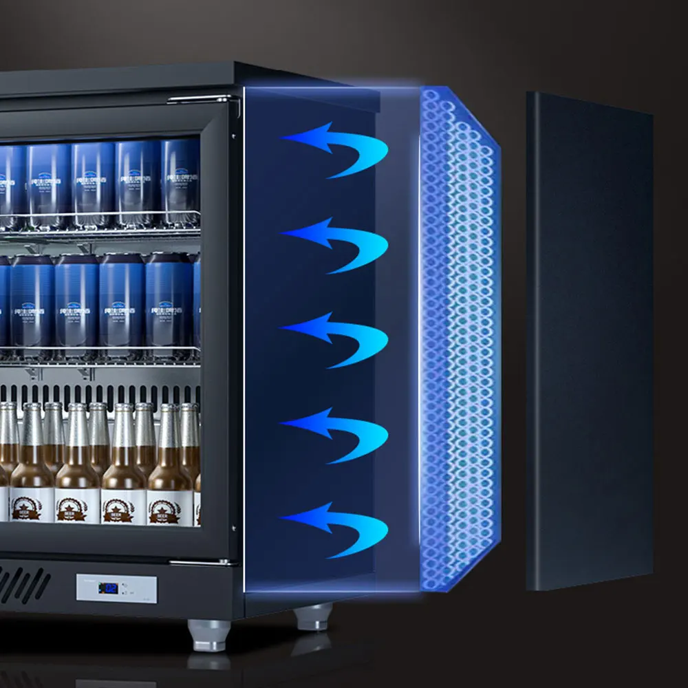 Bar refrigerated cabinet bar beer cabinet embedded air-cooled beverage display commercial single door freezer