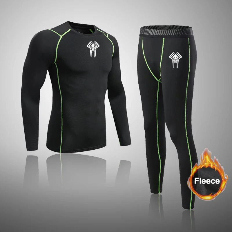 Thermal Underwear Set Winter Men Ski Thermal Underwear Set Motorcycle Bike Powered Thermal Fleece Clothing Motorcycle Sports Ski Underwear Suit