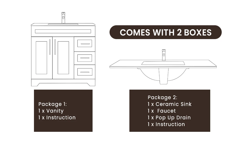 bathroom vanity with sink 36 inch