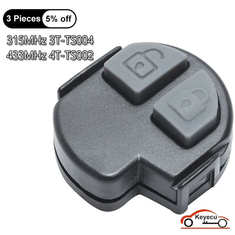 

KEYECU 2 Buttons 315MHz 433MHz for Suzuki SX4 2007 2008 2009 2010 2011 2012 2013 Remote Key Control Board Fob 3T-TS004 4T-TS002