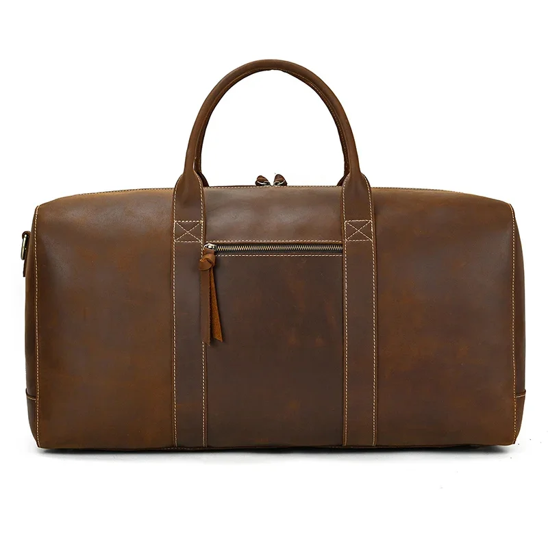 Brown Leather Duffle Bag For Men