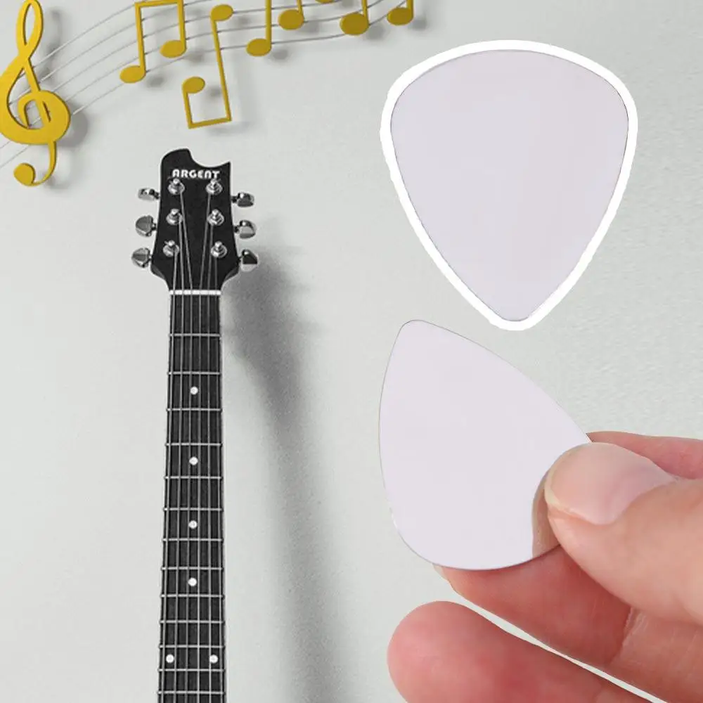 Description Picture 2 of item10PCS 0.3mm Stainless Steel Guitar Picks Triangle Gestures Metal Guitar Plectrum Adhesive Mediator Finger Shrapnel Bass Guitar