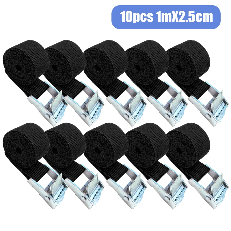 Durable Tie-Down Cargo Straps with Metal Buckle for Secure Luggage Transportation