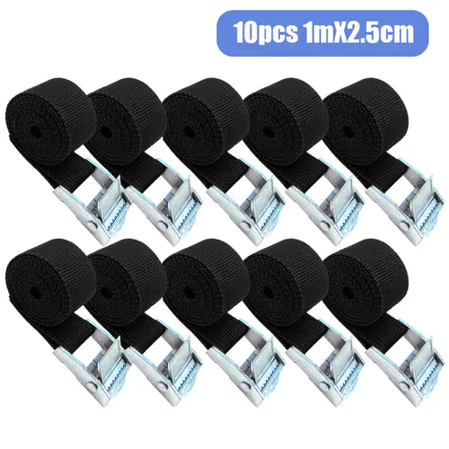 5/10 pcs 1M Buckle Tie-Down Belt Cargo Straps For Car Motorcycle Bike With Metal Buckle Tow Rope Strong Ratchet Belt for Luggage - Image 10