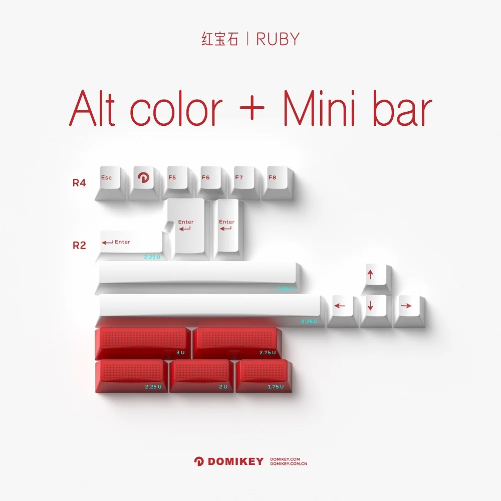 Domikey Ruby Cherry Profile abs doubleshot backlit keycap
