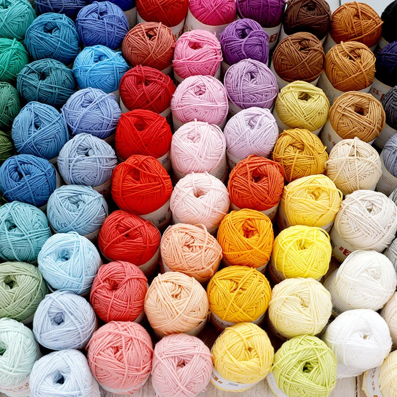 50g High-end Milk Cotton Yarn, Big 4 Strand Baby Yarn DIY Doll Scarf,Glove Crochet Thread,High-quality Knitting Yarn Woven Gift 2