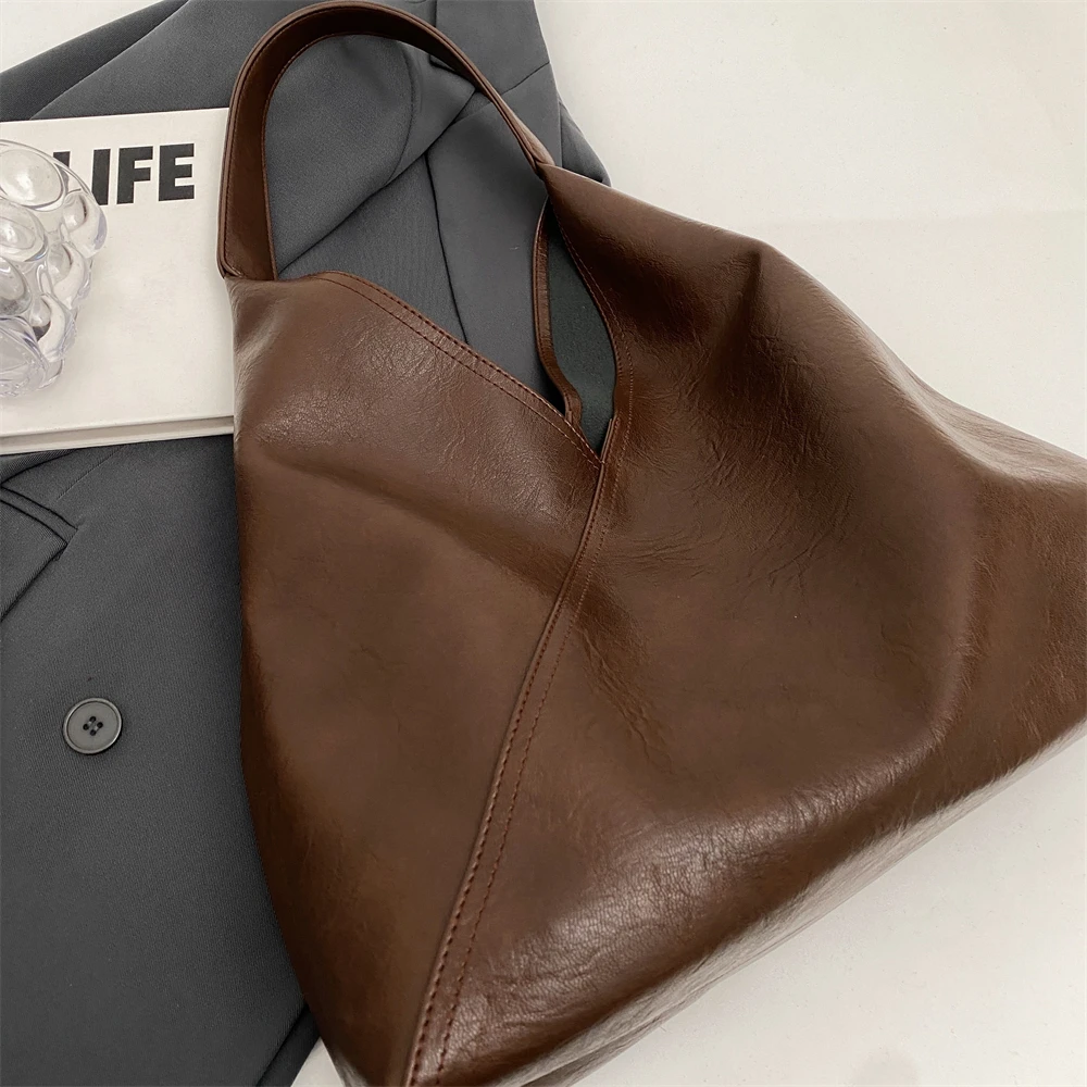 Retro 2-in-1 Shoulder Bag - Large Capacity PU Leather Tote for Women