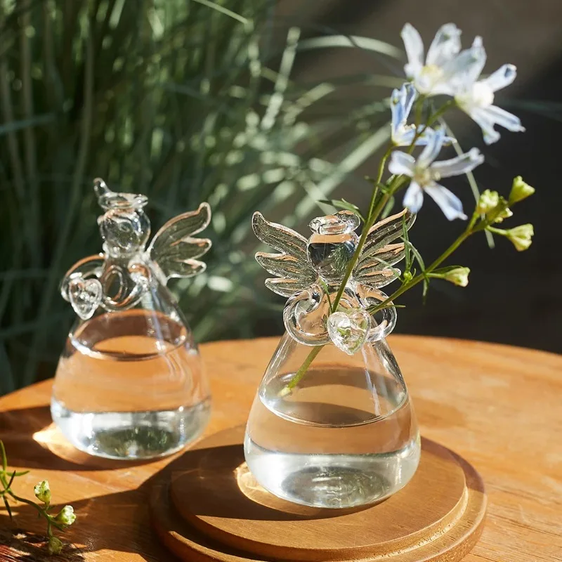

Dried Flower Arrangement Cute Girl Model Room Room Office Home Soft Installation Transparent Glass Easy Floral Bottle Plant Pot