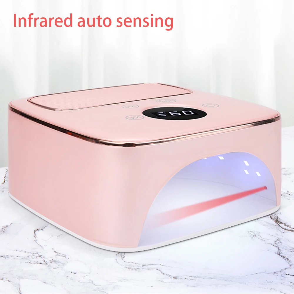 Wireless Nail Dryer LED Nail Lamp 72W Rechargeable 15600mAh UV Lamp for Curing All Gel Nail Polish Manicure Polish Professional 5