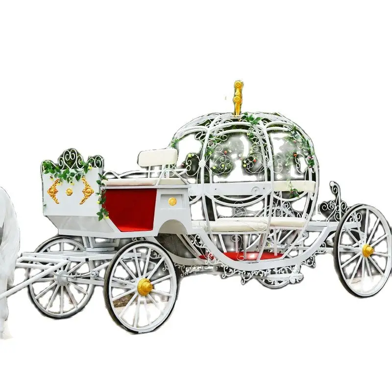 

Electric Horse Drawn Carriage Prinss For Sale Classic Hollow Cinderella Pumpkin Horse Wedding Carriage