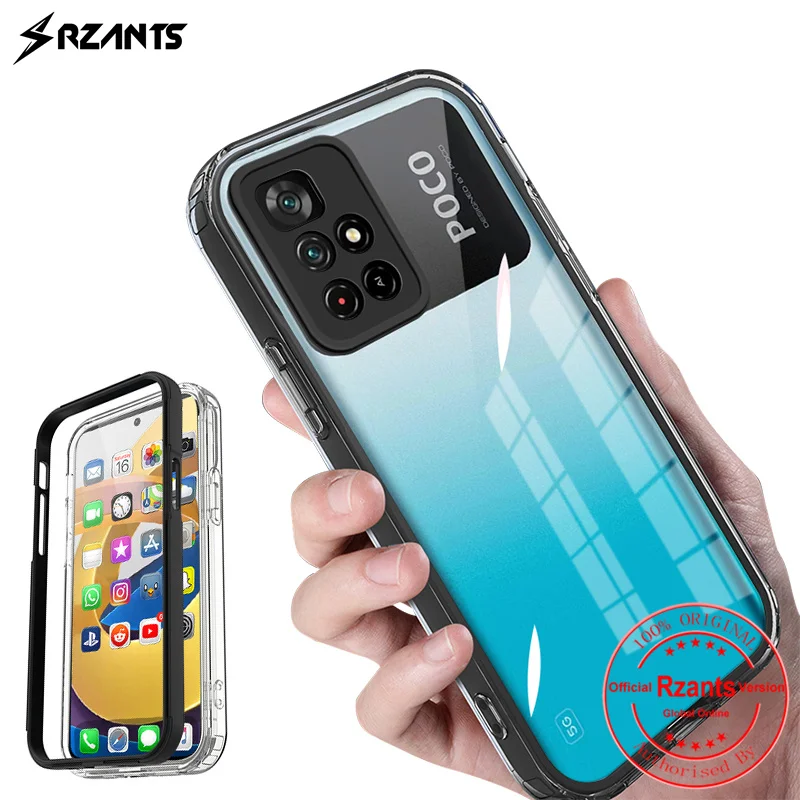 Rzants Per Xiaomi Poco M4 Pro 5G Redmi Note 11T 11 Pro Plus Custodia Morbida [Night Elf] Cover Tpu Push-Pull Camera Ring Case Clear