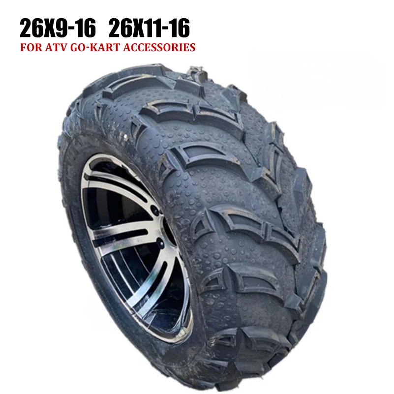 

16 Inch Tire Front 26X11-16 After 26X9-16 Vacuum for Buggy China Quad Bike 200cc Cargo ATV Go kart Parts