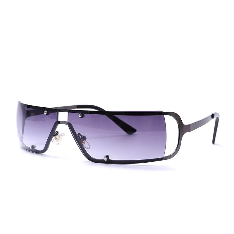 

Y2K Trendy Goggle Rimless Sun Glasses Luxury Sunglasses Women Punk Eyeglasses Female Brand Shades Eyewear UV400 Gafas De Sol