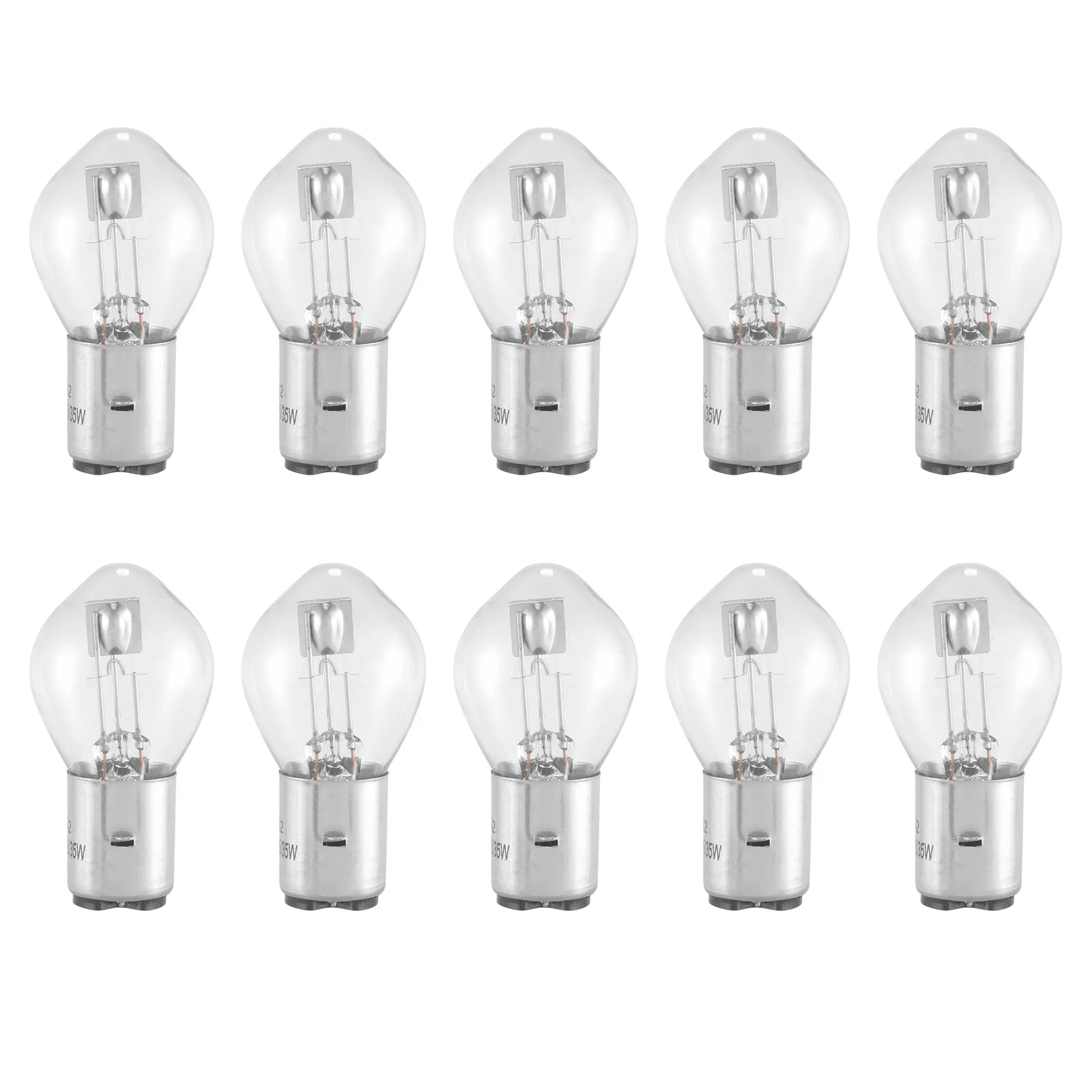 

Motorcycle Lighting 10X Headlight Bulb 12V 35W B35 BA20D Glass Fit for GY6 ATV Moped Scooter