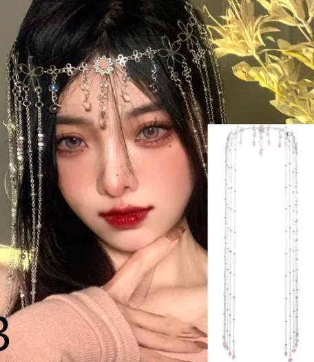 Luxury Wedding Headpiece Gold Color Bridal Head Chain Tiara  display picture 1