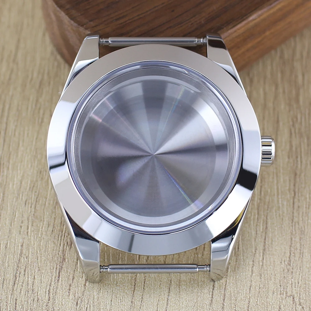 Fashion Round Edge Watch Case with Sapphire Glass - Waterproof, 36mm/39mm, 28.5mm Dial Compatibility