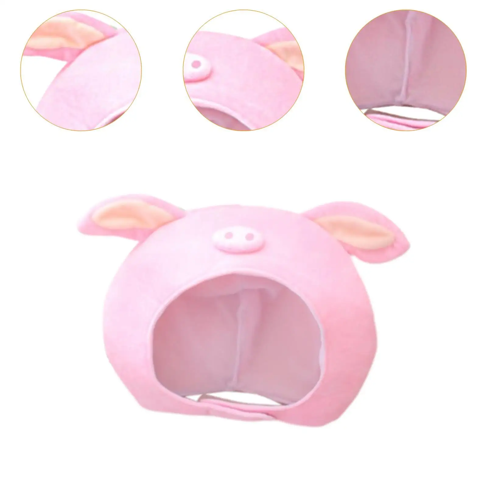 Cute Plush Pig Hat Cartoon Gift Funny Novelty Hat for Cosplay Holiday Birthday