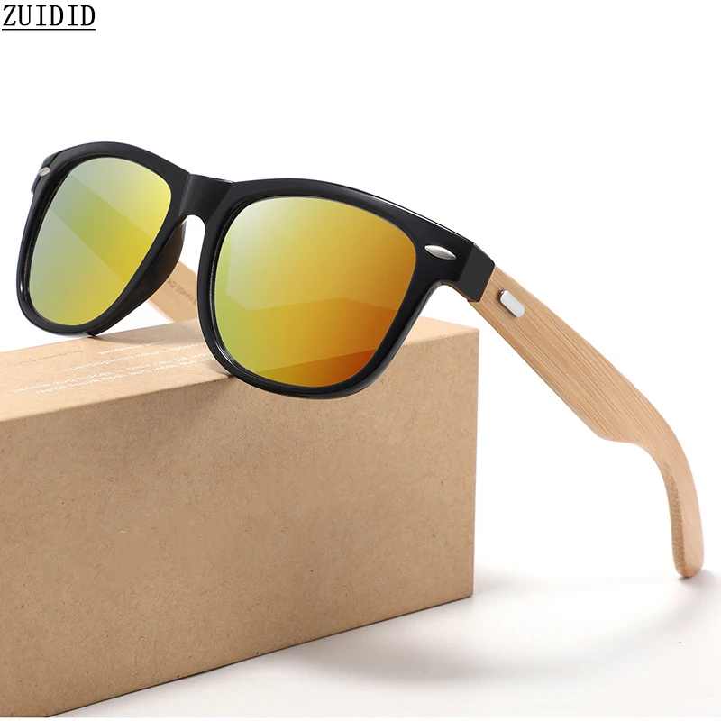 Gafas De sol madera De bambú para hombre y mujer, lentes De sol Vintage, la moda, De lujo, directo| | - AliExpress