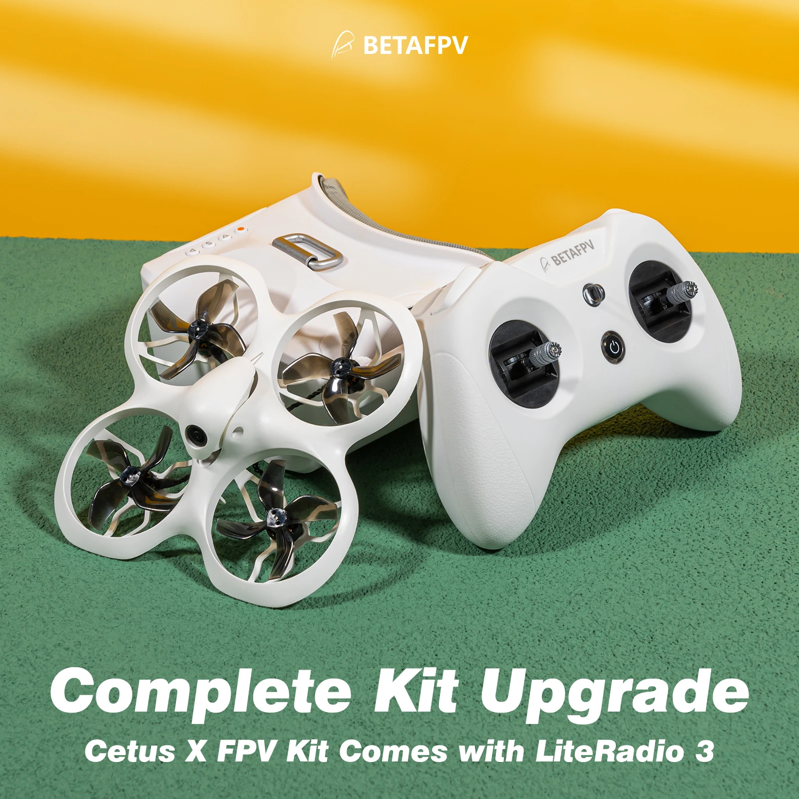 BETAFPV ELRS Cetus X FPV Drone Kit with LiteRadio 3 Radio Transmitter VR03  FPV Goggles with DVR Recording Betaflight Supported 2S Power Advanced RTF