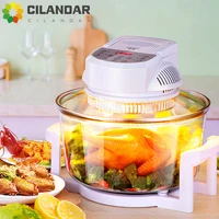 12L Oil-Free Air Fryer Smart Visual Glass Lightwave Multi-Function Electric Oven Household Air Oven Fryer