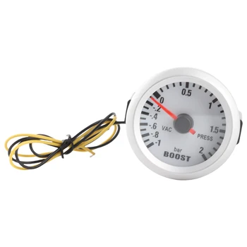 Manometro Pressione Turbo e Vuoto per Auto 2" 52mm -1~2BAR con Luce LED Blu