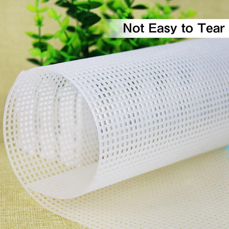 Canvas Pads 8 Pcs White Rectangle Plastic Mesh Sheet Flexible Plastic Canvas For DIY Crafts Embroidery Crafting Knit