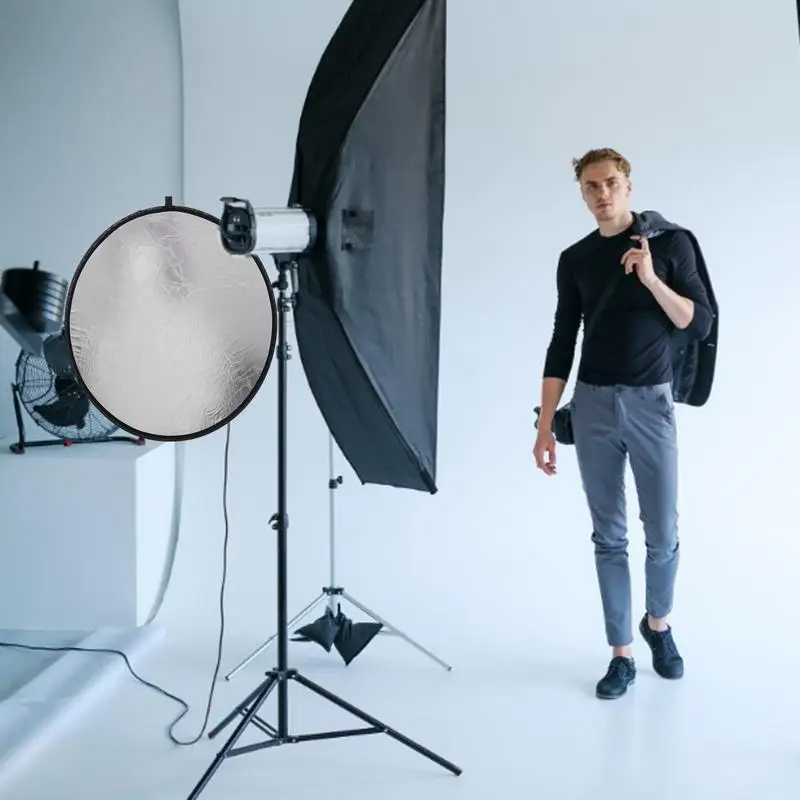 Photography Reflector 30cm/12inch Light Reflector For Studio Photography Lighting Handheld Multi-folding Portable Light Plate For Live Studio
