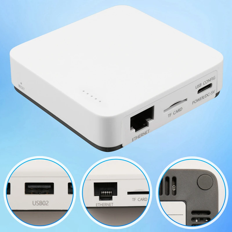 B63B-Wired Print Server Connects 3 USB Printers At The Same Time Sharer Standard 100M Network For WIFI/BT4.0 EU PLUG