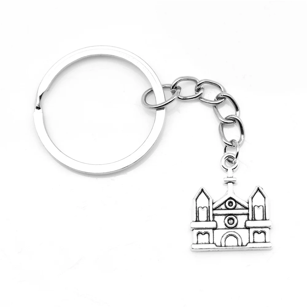 

1 Piece Churches Metal Key Ring Jewelry Trendy 17x20mm