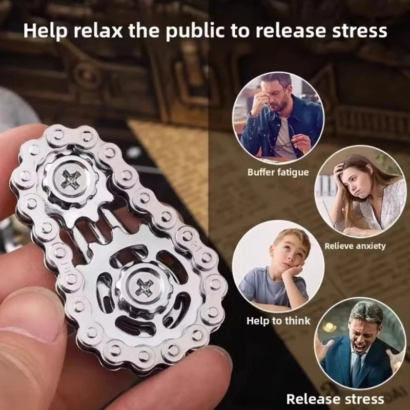 Spiral Sprocket Flywheel Top Flying Disk Metal Toy