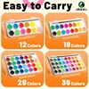 Marie's Watercolor Paint Set in 12/16/28/36 Colors with a Paint Brush for Painting,Writing for Adults, Artists, Students 6