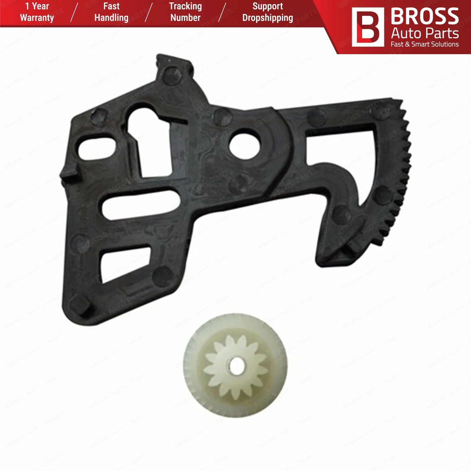 Bross Auto Parts BDP203+BDP548 Sliding Door Lock Latch Catch Repair Gear Set 7E0843654BH 7H0843603, 2K0843603 for VW Caddy 3 T5