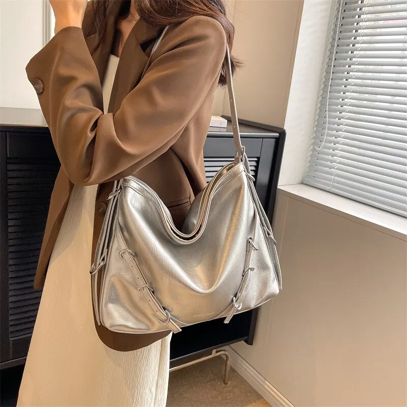 1pc One-Shoulder Tote Bag Cross-Body Trendy Large Capacity For Women For Ladies' Daily Life Fashion Chain Shoulder Bag