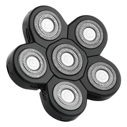 Advanced Floating Waterproof Electric Shaver (6 Blade  head Black)