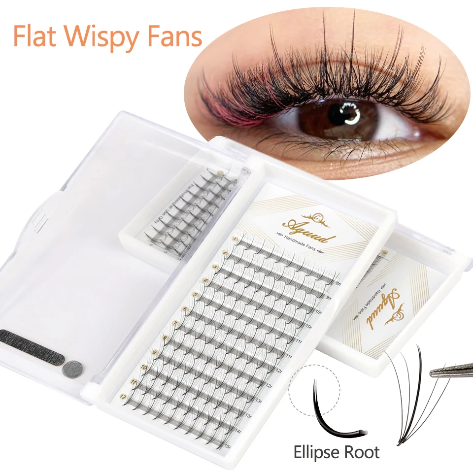 How to Do A Wispy Light Volume Set Eyelash Extensions  Cashmere Wispy  Lashes Handmade Fan Tutorial 