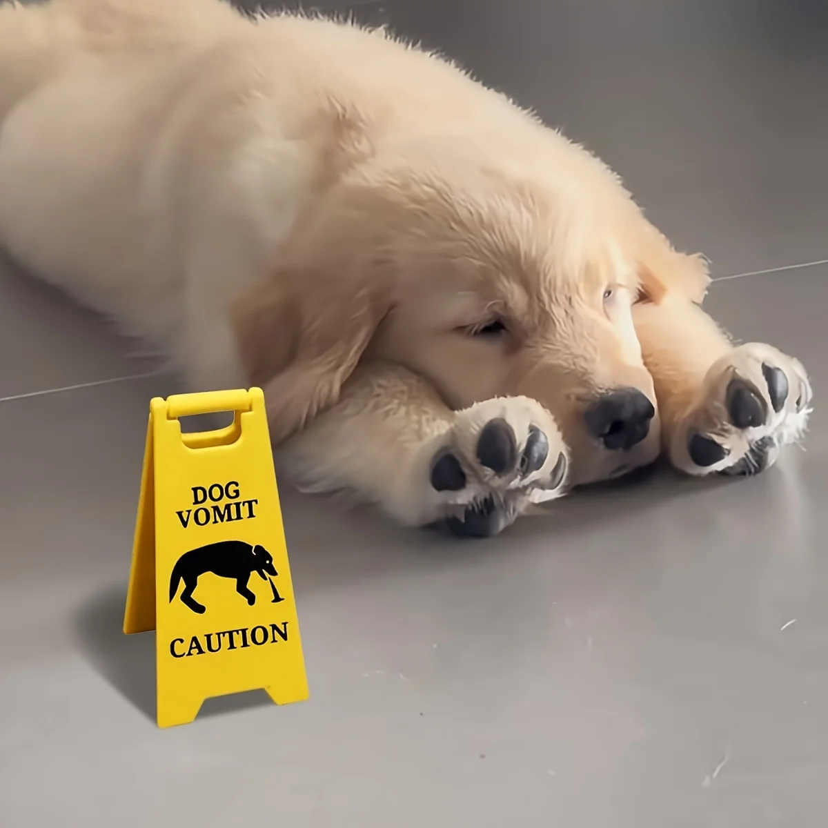 1pcs Cat Vomit Sign And Dog Vomit Sign, And Funny Prank Sign for Pet Owners – Hilarious Home Decor Warning Sign with Caution Reminders for Cats And Dogs for Pet Lovers (CAT) 1pc