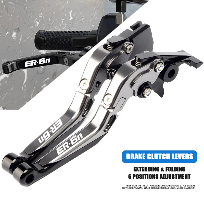 

CNC Motorcycle Adjustable Folding Extendable Brakes Clutch Levers For KAWASAKI ER6N ER-6N 2006-2008 Accessories