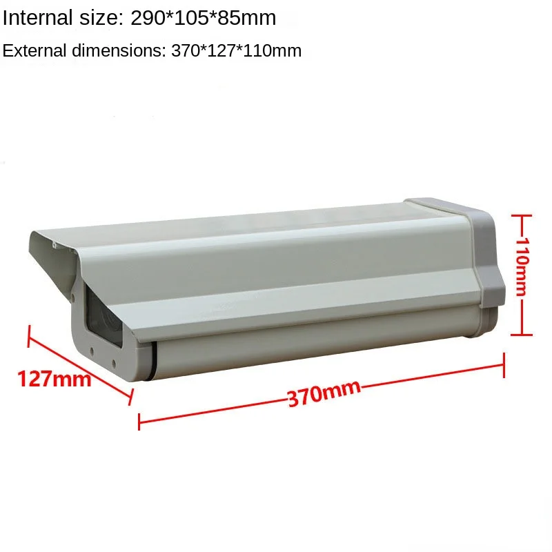 12 Inch Waterproof Video Surveillance CCTV Camera Housing 37x12.5x11cm Aluminum Alloy Outdoor Enclosure Casing Monitoring Shell