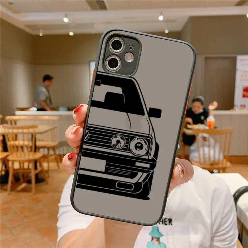 Фото Популярный Автомобильный V-Volkswagen чехол для телефона с логотипом для iPhone 14 11 12 13 Mini Pro Max 8 7 Plus X XR XS MAX, полупрозрачный матовый чехол №3