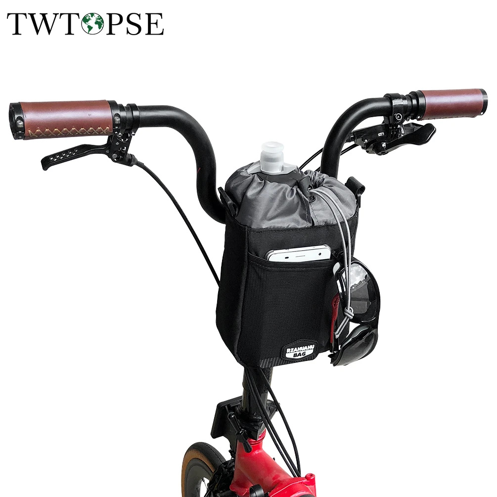 Twtopse 2l Folding Bike Bicycle Bag For Brompton Birdy Dahon Handlebar