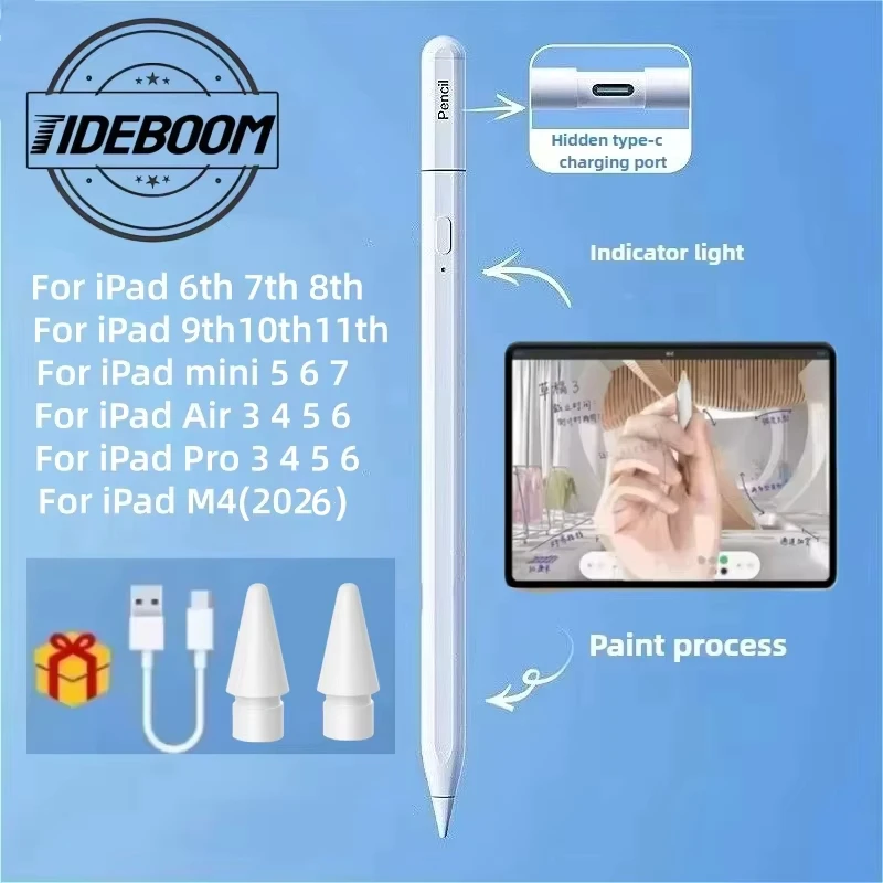 Metal Stylus Pen for iPad with Palm Rejection Tilt