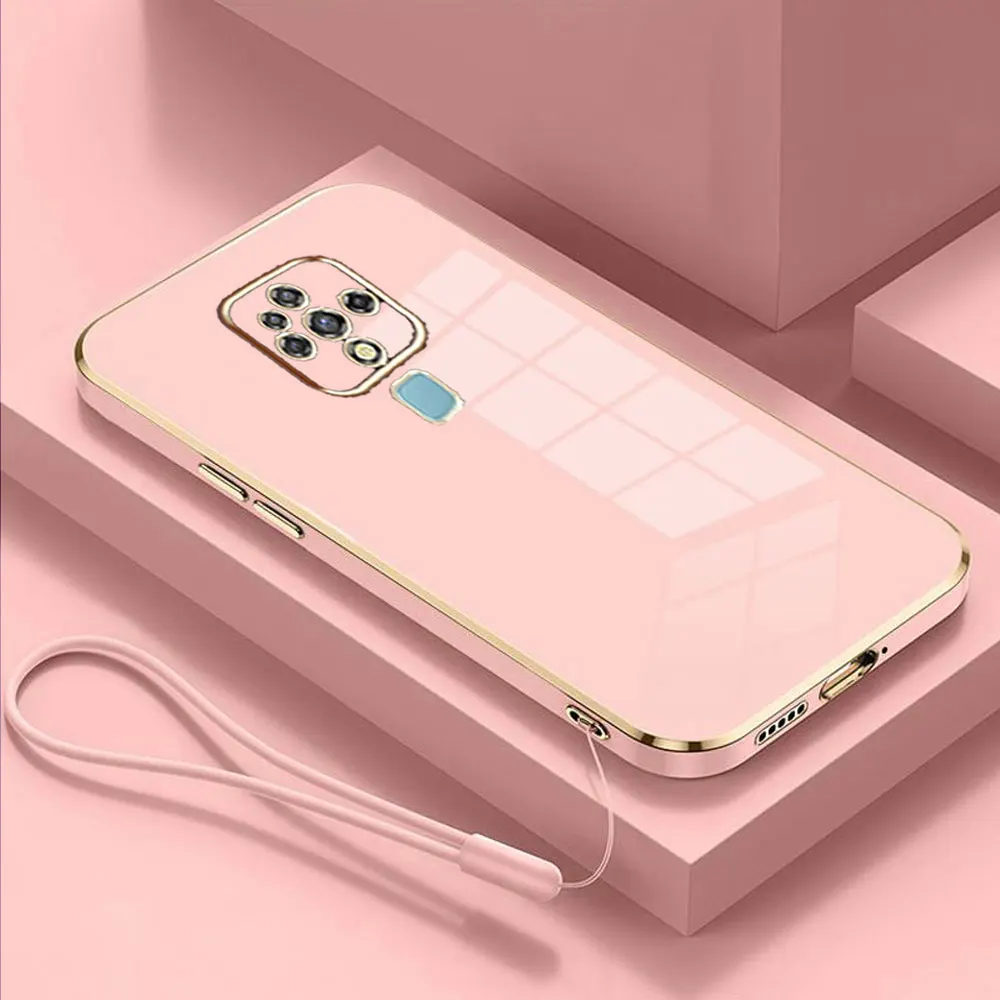 Luxury Square Plating ShockProof Soft Silicone Back Cover s