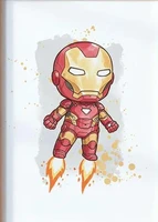 ⁦لوح جدارية كانفاس فنية بألوان مائية للأبطال الخارقين (سبايدرمان، آيرون مان، هالك ) | Watercolor Superhero Canvas Wall Art Poster (Spider-Man, Iron Man, Hulk )⁩ - الصورة ⁦4⁩
