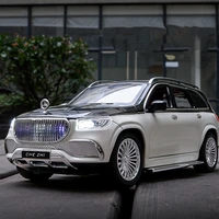 1:24 Maybach GLS GLS600 Alloy Luxy Car Model Simulation Diecasts Metal Toy Vehicles Car Model Sound and Light Childrens Toy Gift 1