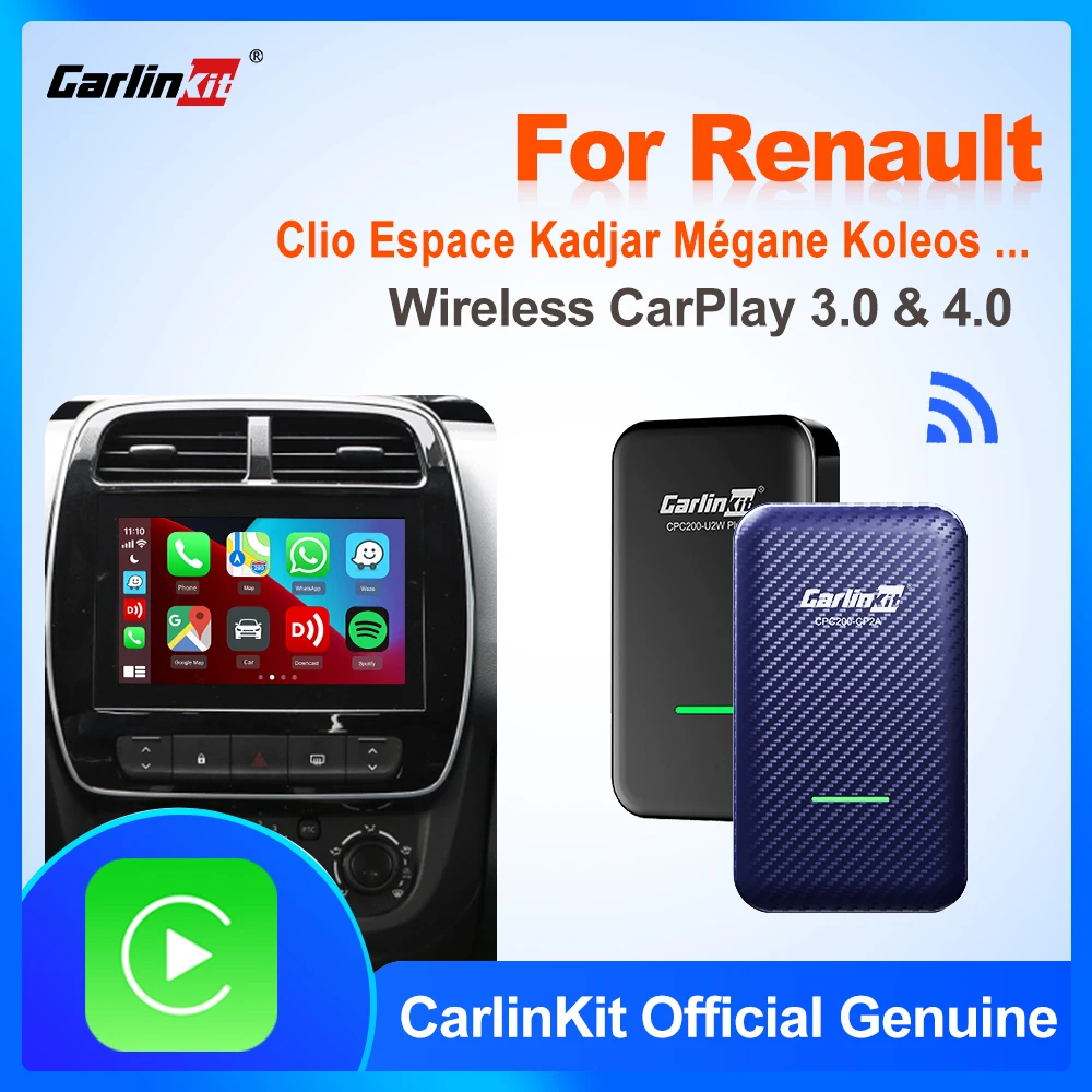 CarlinKit 4.0/3 Adaptateur sans fil CarPlay Mini Apple CarPlay Box